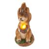 Accent Plus Solar-Powered Light-Up Squirrel Statue