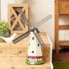 Accent Plus Solar Light-Up Lighthouse Windmill Garden Decor