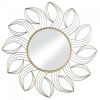 Accent Plus Metal Petals Golden Wall Mirror