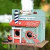 Songbird Valley Flamingo Paradise Wood Bird House