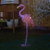 Accent Plus Solar Lighted Flamingo Yard Art - Standing