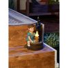 Summerfield Terrace Boy and Dog Wash Solar Garden Light