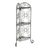 Summerfield Terrace Verdigris Three-Shelf Corner Plant/Display Stand