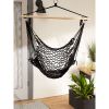 Accent Plus Recycled Cotton Swinging Hammock Chair - Black