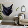 Accent Plus Hammock Chair with Tassel Fringe - Navy Blue