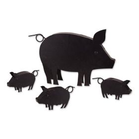 Accent Plus Pig and Piglets Metal Garden Sculpture Set