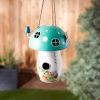 Accent Plus Whimsical Green Mushroom Birdhouse