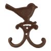 Accent Plus Cast Iron Bird Wall Hooks - Set of 2