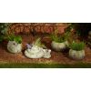 Accent Plus Rustic Natural-Look Garden Planter with Leaves - 4 inches