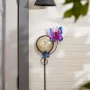 Accent Plus Metal Thermometer Garden Stake - Butterfly