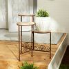 Summerfield Terrace Folding Wood-Top Multi-Level Plant Stand