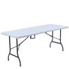 6 Ft Portable Folding Table;  Fold-in-Half Plastic Card Table Dinging Table for Camping;  Picnic;  Kitchen or Outdoor Party Wedding Event