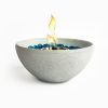 Tabletop Fire Pit White; Table Top Fire Bowl Outdoor & Indoor Portable Ethanol Fireplace Alcohol Fire Pit