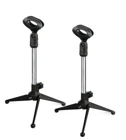 5 Core Premium Mini Microphone Stand Tripod Universal Adjustable Desk Microphone Stand Portable Foldable Table Top Desktop Stand with Small Plastic Mi