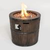 Concrete Round Propane Gas Fire Pit Wine Barrel Fire Pit