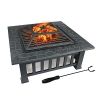 Upland Charcoal Fire Pit with Cover-Antique Finish