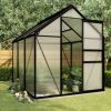 vidaXL Greenhouse with Base Frame Anthracite Aluminum 38.9 ftÂ¬â‰¤