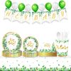 Sage Green Baby Shower Plates Hey Baby Gold Eucalyptus Oh Baby Birthday Tableware Green Floral Disposable Paper Plate Party Supplies Serves 8 Guests f