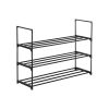 3 Tiers Shoe Rack Shoe Tower Shelf Storage Organizer For Bedroom, Entryway, Hallway, and Closet Black Color--YS