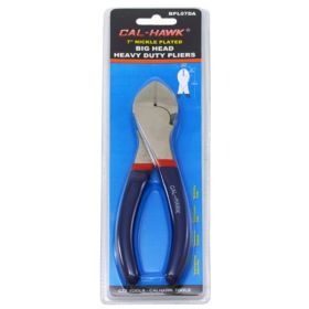 7" Nickel Plated Big Head Diagonal Pliers