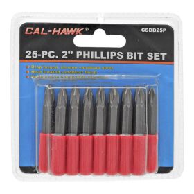 25-pc. 2" Phillips Bit Set