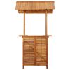 vidaXL Patio Bar Table with Rooftop 48"x41.7"x85.4" Solid Acacia Wood