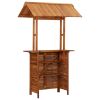 vidaXL Patio Bar Table with Rooftop 48"x41.7"x85.4" Solid Acacia Wood