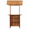 vidaXL Patio Bar Table with Rooftop 48"x41.7"x85.4" Solid Acacia Wood