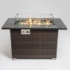 44inch Outdoor Fire Pit Table; Propane Fire Table with Ceramic Tabletop Gas Fire Table