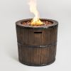 Concrete Round Propane Gas Fire Pit Wine Barrel Fire Pit