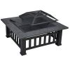 Upland Charcoal Fire Pit with Cover-Antique Finish