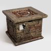 Faux Stone Propane Fire Pit Table