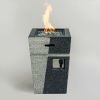 Outdoor Concrete Fire Pit Column Propane Fire Pit Patio Gas Fire Pit