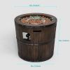 Concrete Round Propane Gas Fire Pit Wine Barrel Fire Pit