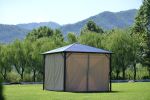 9.8 Ft. W x 9.8 Ft. D Aluminum Paito Gazebo with Polycarbonate Roof