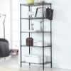 5-Shelf Shelving Storage Metal Organizer Wire Rack with adjustable shelves hooks