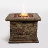 Faux Stone Propane Fire Pit Table