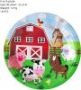 Farm Animals Tableware Party Supplies Decorations Birthday Disposable Paper Plate Dinnerware Set Serves 10 Guests for Boy Kids Perfect Packs Plates; N