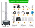 Hydroponic Tower 15 Layers 45 Plant Sites NFT Vertical Gardening Hydroponics System Grow Kit