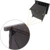 Outdoor Wicker Umbrella Side Table Patio Rattan Stand Table with Umbrella Hole