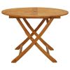 vidaXL Folding Garden Table 43.3" Solid Acacia Wood