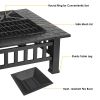 Upland Charcoal Fire Pit with Cover-Black