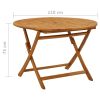 vidaXL Folding Garden Table 43.3" Solid Acacia Wood