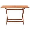 vidaXL Folding Patio Table 47.2"x27.6"x29.5" Solid Eucalyptus Wood