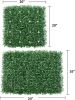 Artificial Hedge Boxwood Panels Plant Faux Greenery Panels UV Protected Privary Screen Indoor Outdoor Use Garden Fence Home Decor Greenery Panels Wall