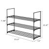 3 Tiers Shoe Rack Shoe Tower Shelf Storage Organizer For Bedroom, Entryway, Hallway, and Closet Black Color--YS