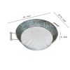 Round Galvanized Steel Compost Sifter with Wire Mesh Design Base; Antique Silver