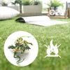 8Pcs 12"Lx12"W Squares Artificial Realistic Grass Tiles; Grass Interlocking Synthetic Thick Turf Flooring with Water Drainage Design; for Garden Lawn