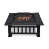 Upland Charcoal Fire Pit with Cover-Antique Finish