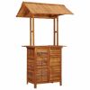 vidaXL Patio Bar Table with Rooftop 48"x41.7"x85.4" Solid Acacia Wood